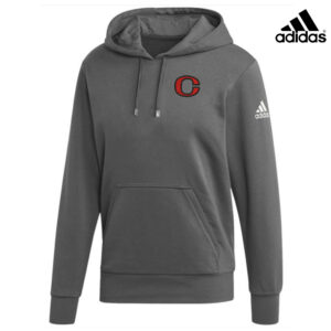 Clinton Adidas Fleece Hooded Sweatshirt- Team Grey Four