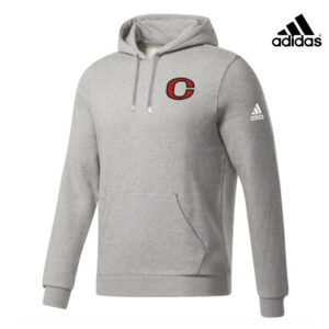 Clinton Adidas Fleece Hooded Sweatshirt- MedGrey Heather