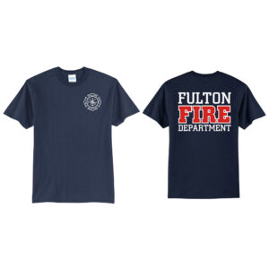 Fulton Fire Unisex Short Sleeve Tee-Navy