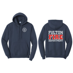 Fulton Fire Unisex Fleece Hooded Sweatshirt-Navy