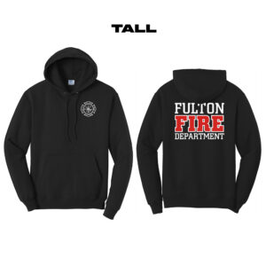 Fulton Fire Tall Fleece Hooded Sweatshirt-Black