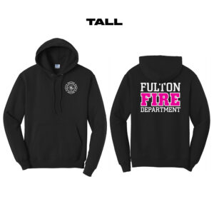 Fulton Fire Tall Fleece Hooded Sweatshirt-Black