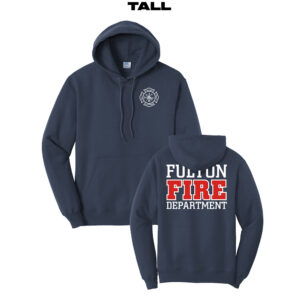 Fulton Fire Tall Fleece Hooded Sweatshirt-Navy