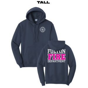 Fulton Fire Tall Fleece Hooded Sweatshirt-Navy