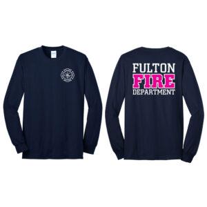 Fulton Fire Unisex Long Sleeve Tee-Navy