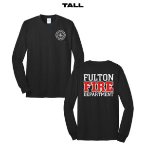 Fulton Fire Tall Long Sleeve Tee-Black