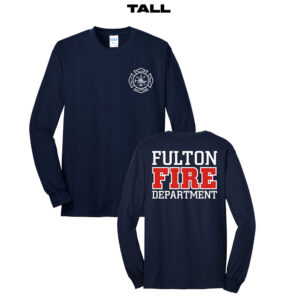 Fulton Fire Tall Long Sleeve Tee-navy