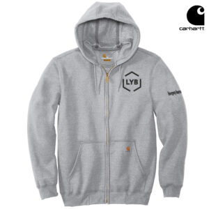 LYB ERT Carhartt Men Midweight Hooded Zip-Front Sweatshirt-Heather Grey