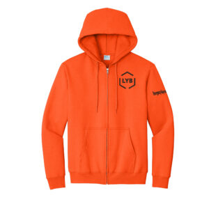 LYB ERT Unisex Ultimate Full-Zip Hooded Sweatshirt-Safety Orange