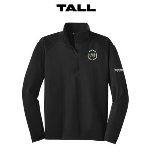 LYB ERT Sport-Tek TALL Sport-Wick Stretch 1/2-Zip Pullover Men-Black