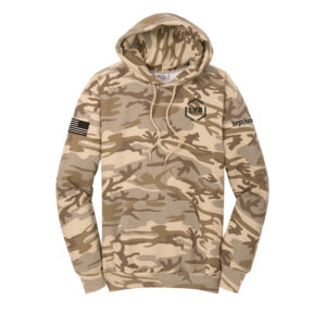 LYB ERT Unisex Core Fleece Camo Pullover Hooded Sweatshirt-Desert Camo