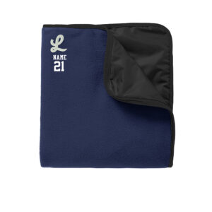 Legacy Baseball Port Authority Fleece and Poly Travel Blanket-Navy/Black