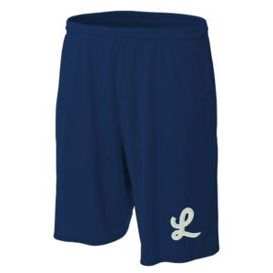 Legacy Baseball Men A4 9″ Cooling performance shorts with side pockets-Navy