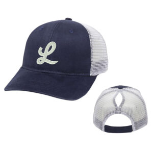 Legacy Baseball Ladies Fit With Ponytail Mesh Back Hat -navy/White