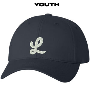 Legacy Baseball Sportsman 6 panel cotton twill cap with velcro – youth-navy