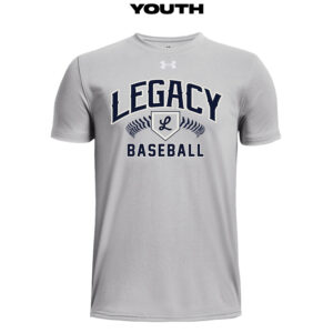 Legacy Baseball Under Armour short sleeve YOUTH Team Tech Tee-Mod Grey