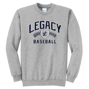 Legacy Baseball Unisex Basic Crewneck Sweatshirt-Athletic Heather