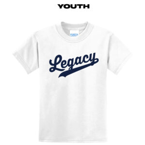 Legacy Baseball Youth Short Sleeve Tee-White