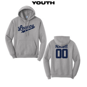 Legacy Baseball Youth Fleece Hooded Sweatshirt-Athletic Heather