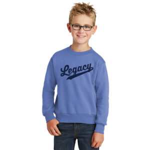 Legacy Baseball Youth Fleece Crewneck Sweatshirt-Carolina Blue