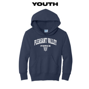 PV Force BB Youth Fleece Hooded Sweatshirt-Navy