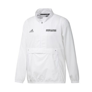 UD Criminal Justice Adidas Stadium 1/4 zip woven pullover – WHITE