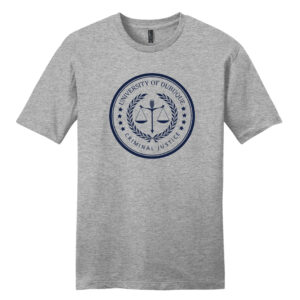 UD Criminal Justice Unisex Premium Short Sleeve Tee-Heather Grey