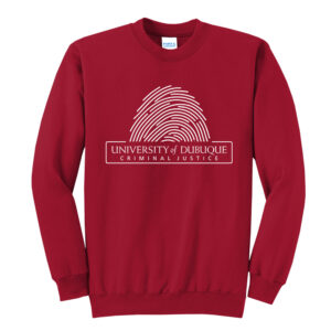 UD Criminal Justice Unisex Fleece Crewneck Sweatshirt-Red