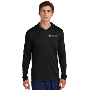 Airrosti Rehab Sport-Tek Men Posi-UV Pro Long Sleeve Hoodie-Black