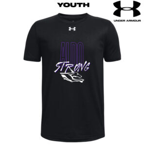 Aldo Strong Under Armour short sleeve YOUTH Team Tech Tee-Black