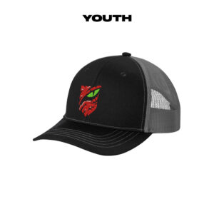 Burlington Predators Soccer Port Authority Youth Snapback Trucker Cap Split-Black/Grey Steel