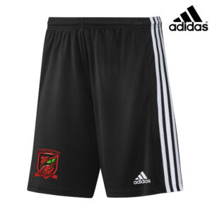 Burlington Predators Soccer Adidas SQUADRA 21 3-stripe soccer shorts – Black/white