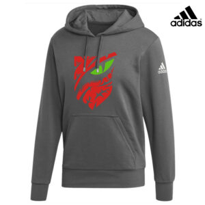 Burlington Predators Soccer Adidas Fleece Hooded Sweatshirt- Team Grey Four