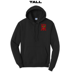 Burlington Predators Soccer TALL Classic Core weight Cozy Pullover Hooded Sweatshirt-Black