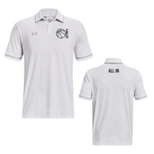 CPU Boys BB Coach Under Armour Men’s Team Tipped Polo -White