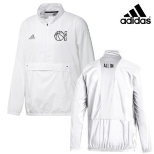 CPU Boys BB Coach Adidas Stadium 1/4 zip woven pullover – WHITE