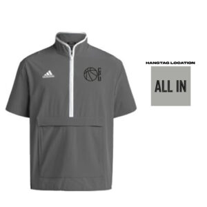 CPU Boys BB Coach Adidas Coach Short Sleeve 1/2 zip woven pullver – Grey Four