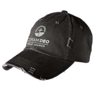 Coram Deo Bible Church District Distressed Cap-Black