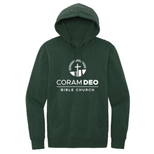 Coram Deo Bible Church Unisex District Premium Fleece Hoodie-Forest Green