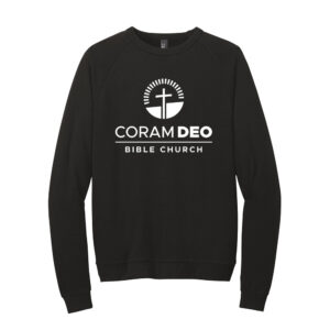 Coram Deo Bible Church Unisex District Premium Fleece Crewneck Sweatshirt-Black