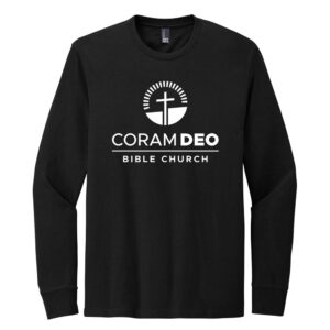 Coram Deo Bible Church Unisex District Perfect Blend CVC Long Sleeve Tee-Black