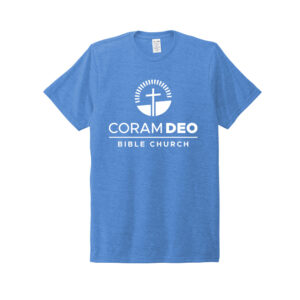 Coram Deo Bible Church Allmade Unisex Tri-Blend Tee-Azure Blue