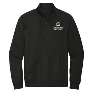 Coram Deo Bible Church District Unisex  V.I.T. Fleece 1/4-Zip-Black