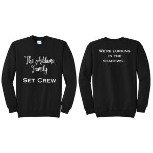 CD The Addams Family Unisex Fleece Crewneck Sweatshirt-Black