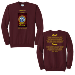 CD The Addams Family Unisex Fleece Crewneck Sweatshirt-Maroon