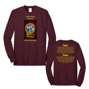 CD The Addams Family Unisex Cotton Long Sleeve Tee-Maroon