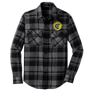 CNB Port Authority Plaid Flannel Shirt Men-Grey/Black