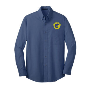 CNB Port Authority Crosshatch TALL Easy Care Shirt-Deep Blue