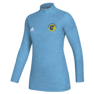 CNB Adidas Ladies Game Mode long sleeve performance 1/4 zip  pullover – Light Blue Melange (limited edition color)