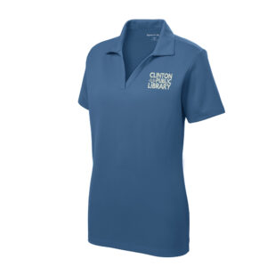 Clinton Public Library Sport-Tek Ladies PosiCharge RacerMesh Polo-Dawn Blue